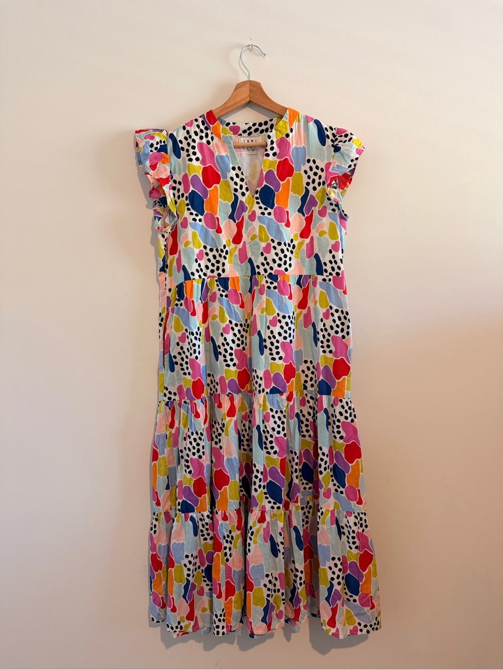 THML Multicolor Abstract Print Midi Dress